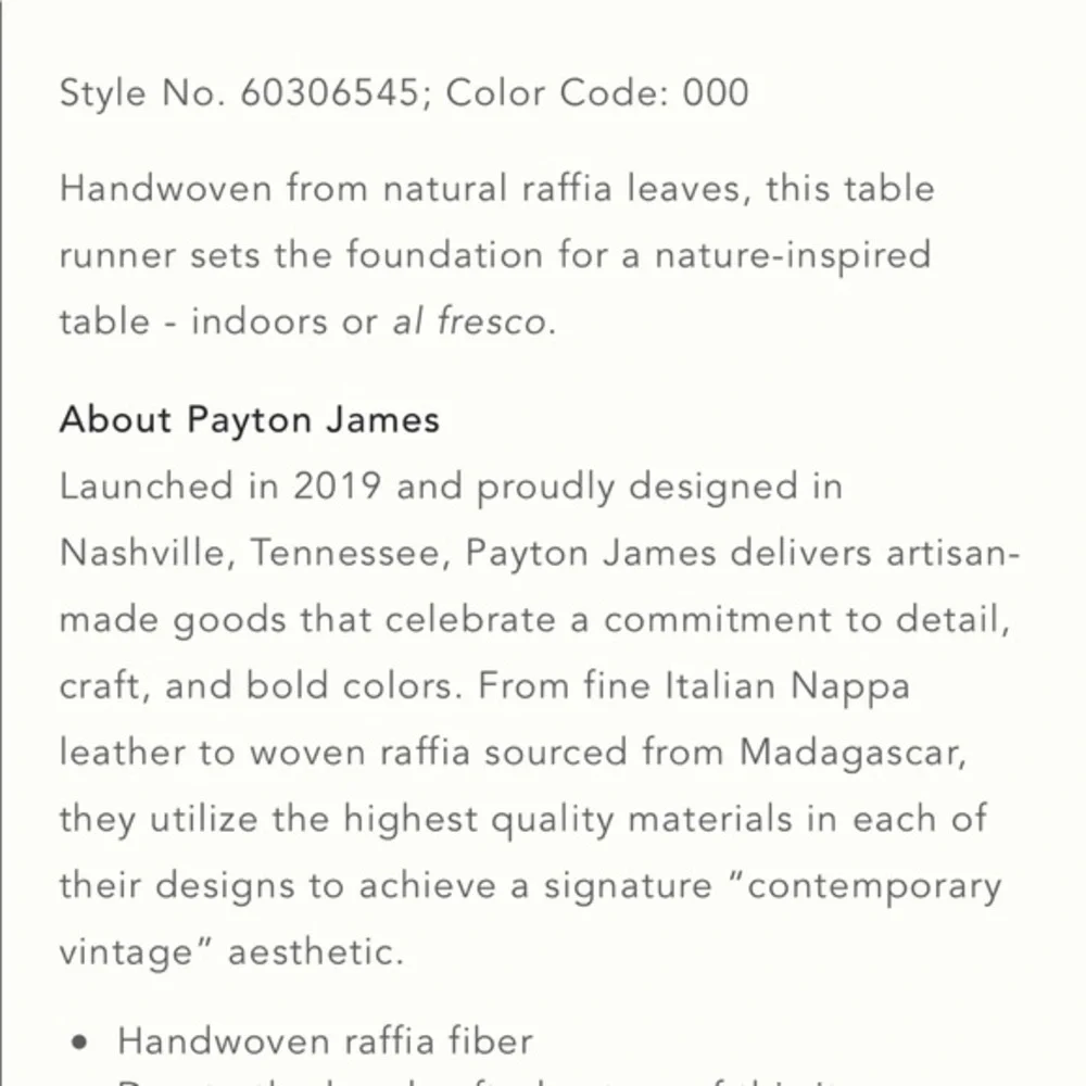 New🌟Anthropologie-Jaona Raffia Table Runner